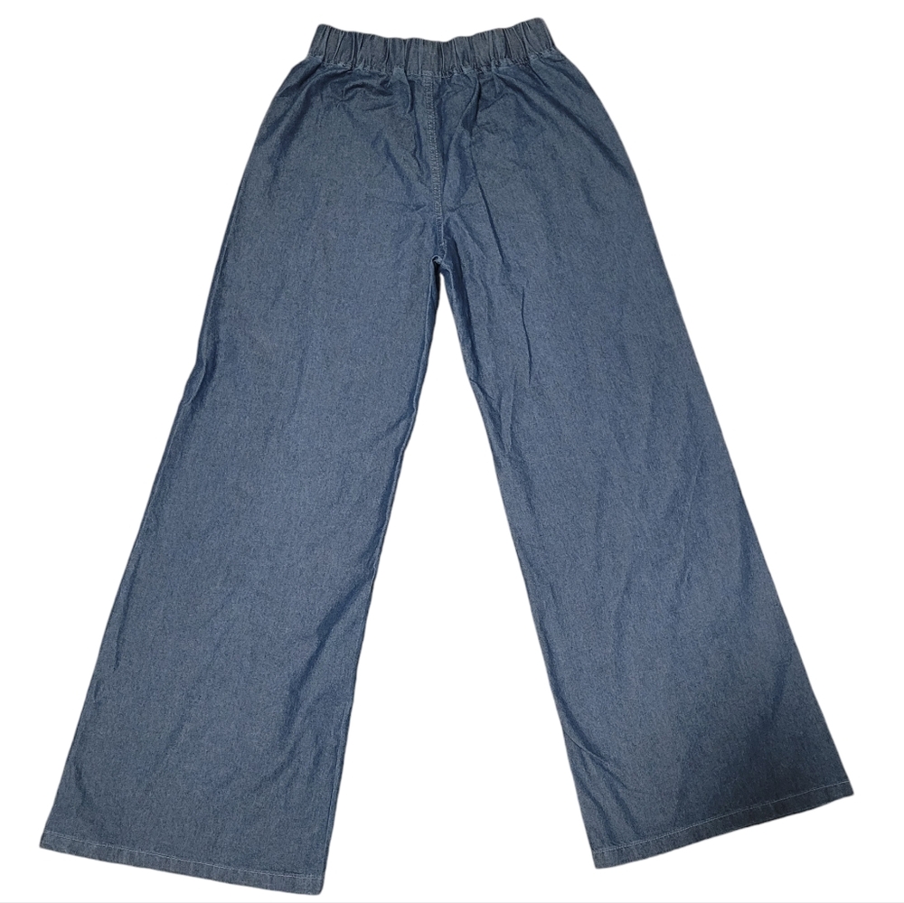 SHEIN Large Tall Wide Flare High Waist Denim Jeans 90s Skater Stretch Waist